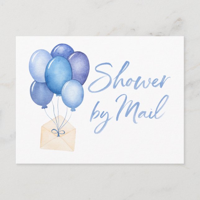 Carte Postale Fête de bébé Ballons Par La Poste À Longue Distanc (Devant)