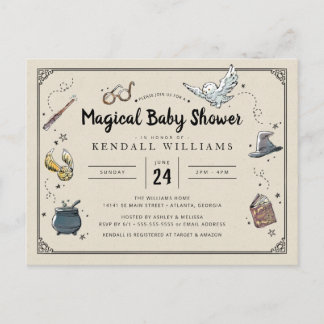 Carte Postale Fête de bébé Harry Potter