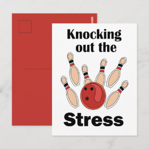 Carte Postale Fête de Bowling : Strike pour Évacuer le Stress