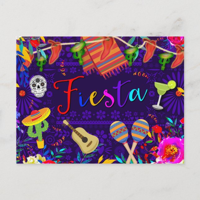 Carte Postale Fête de célébration d'anniversaire Cinco De Mayo (Devant)