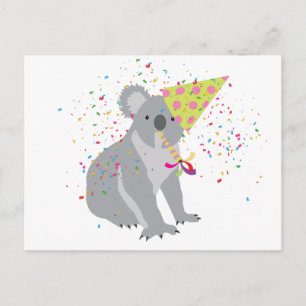 Carte Postale Fête de Koala - Les Animaux Font la Fête