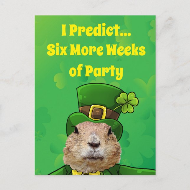 Carte Postale Fête de la marmotte de St. Patrick (Devant)