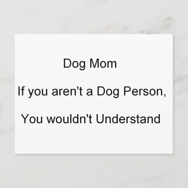 Carte Postale Fête de la mère de maman de chien (Devant)