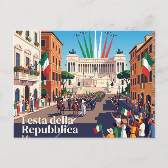 Carte Postale Fête de la République Italie (Devant)