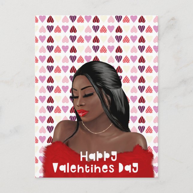 Carte Postale Fête de la Saint-Valentin Histoire des femmes noir (Devant)
