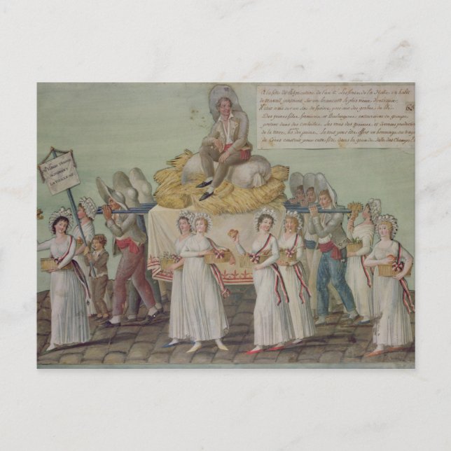 Carte Postale Fête de l'Agriculture en 1796 à Paris (Devant)