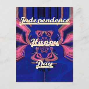 Carte Postale Fête de l'Indépendance Abstraite Art