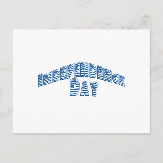 Carte Postale Fête de l'Indépendance bleue (Devant)