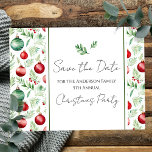 Carte Postale Fête de Noël de la famille Enregistrer la date<br><div class="desc">Amusant aquarelle design de Noël. Tout le texte est ajustable et facile à changer pour vos besoins de partie. Enregistrez les cartes postales de la fête de Noël de la famille Date.</div>