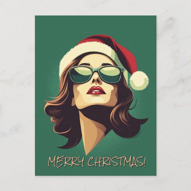 Carte Postale Fête de Noël des femmes d'affaires (Devant)