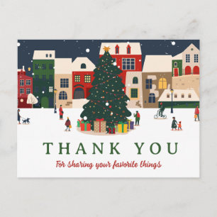 Carte Postale Fête de Noël des Objets Préférés Merci
