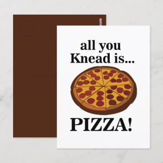 Carte Postale Fête de Pizza au Pepperoni Drôle