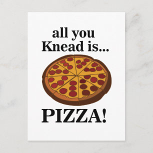 Carte Postale Fête de Pizza au Pepperoni Drôle