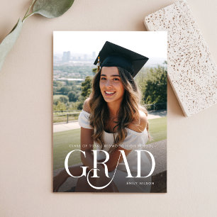 Carte Postale Fête de Remise de Diplômes Moderne et Minimaliste 