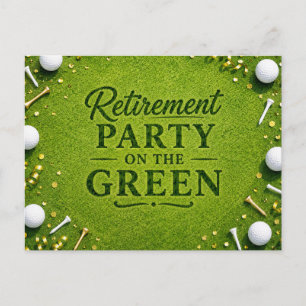Carte Postale Fête de RETRAITE DE GOLF sur le green