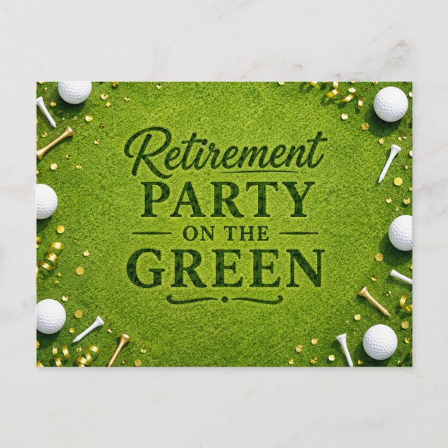 Carte Postale Fête de RETRAITE DE GOLF sur le green  (Devant)