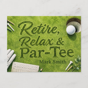Carte Postale Fête de RETRAITE DE GOLF sur le green