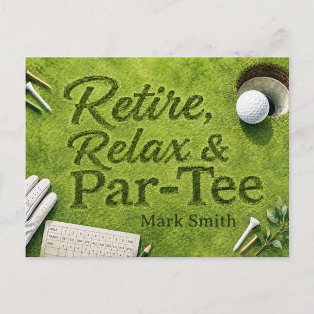 Carte Postale Fête de RETRAITE DE GOLF sur le green  (Devant)