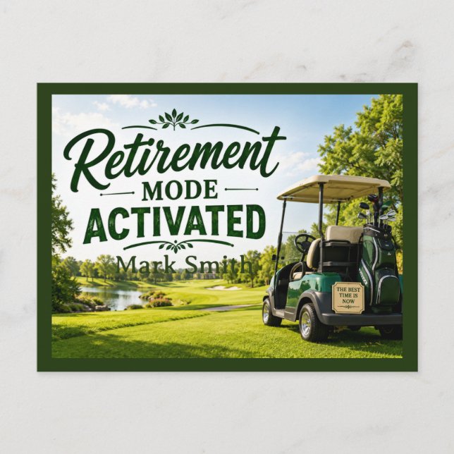 Carte Postale Fête de RETRAITE DE GOLF sur le green  (Devant)