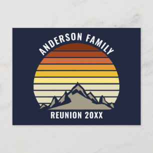 Carte Postale Fête de réunion de famille Sunset Mountain personn