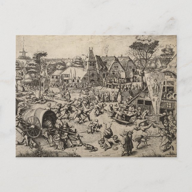 Carte Postale Fête de Saint-Georges par Pieter Bruegel (Devant)