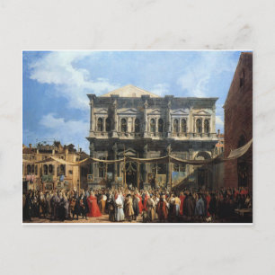 Carte Postale Fête de San Rocco par Canaletto