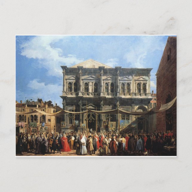 Carte Postale Fête de San Rocco par Canaletto (Devant)