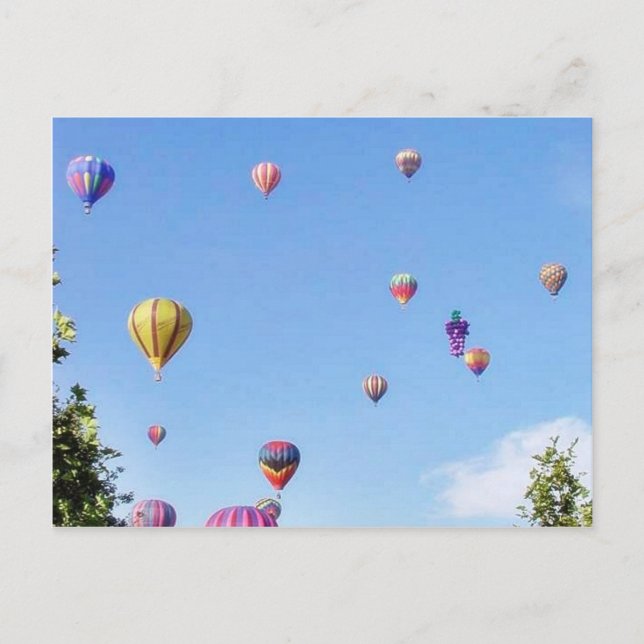 Carte Postale Fête des ballons dans le ciel (Devant)