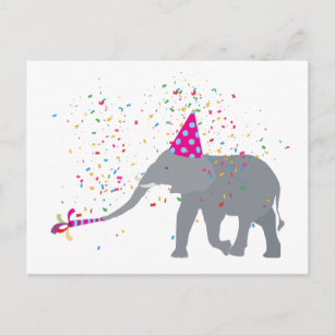 Carte Postale Fête des éléphants - Animaux ayant une fête