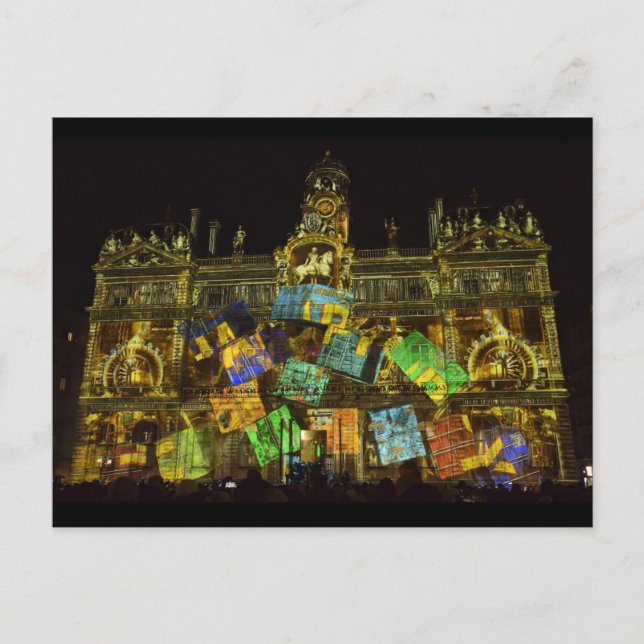 Carte Postale Fête des Lumières Lyon (Devant)
