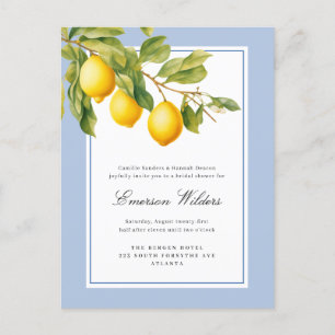 Carte Postale Fête des mariées de citron méditerranéenne fraîche