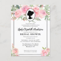Fête des mariées de régence florale rose vintage