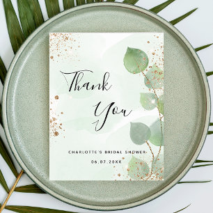 Carte Postale Fête des mariées eucalyptus geenery parties scinti