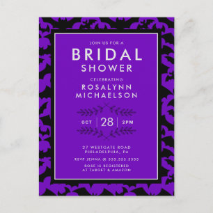 Carte Postale FÊTE DES MARIÉES Motif de chauve-souris d'Hallow