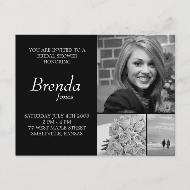 Carte postale Fête des mariées personnalisable (Devant)