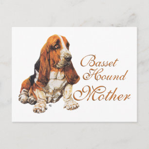 Carte Postale Fête des Mères Basset Hound