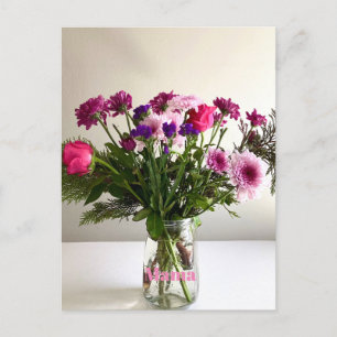 Carte Postale Fête des mères colorées Mama Bouquet+ Option perso