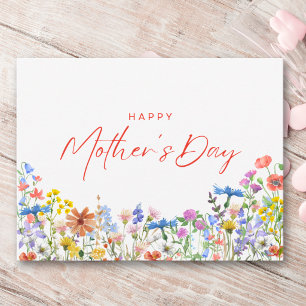 Carte Postale Fête des mères florale Joyeuse pour grand-mère Fle