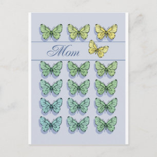 Carte Postale Fête des mères Papillon volant