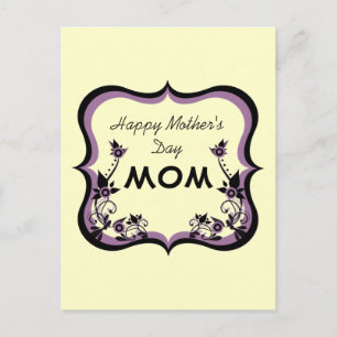 Carte postale Fête des Mères Sassy Floral, violet