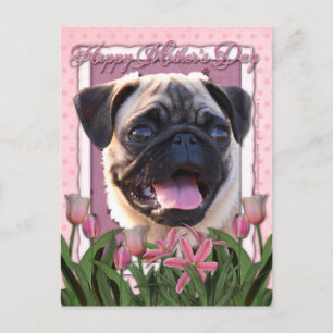 Carte Postale Fête des mères - Tulipes roses - Carlin