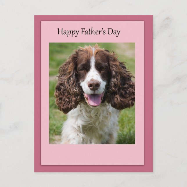 Carte Postale Fête des pères Cocker Spaniel Chien (Devant)