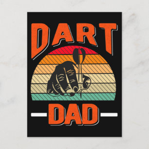 Carte Postale Fête des pères Dart Papa Dartboard