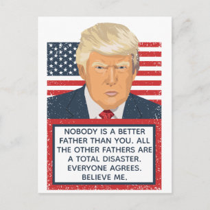 Carte Postale Fête des pères de Donald Trump