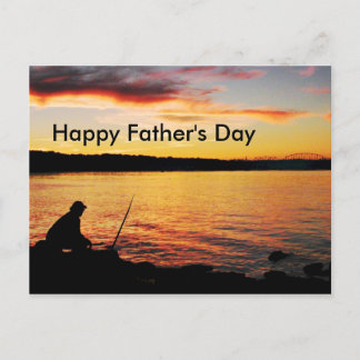 Carte postale Fête des pères de pêche