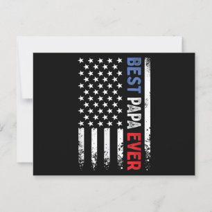 Carte Postale Fête des pères Meilleur Papa jamais avec drapeau a