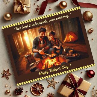 Carte Postale Fête des pères papa Son Bonding Citation Photo Cam