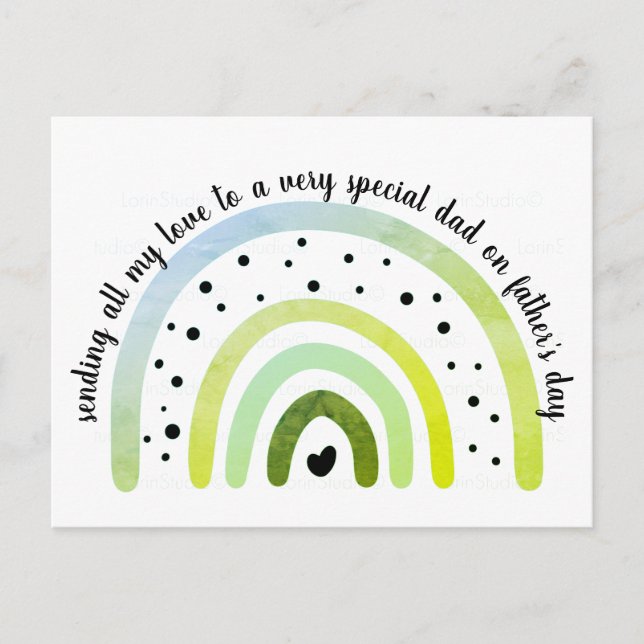 Carte postale fête des pères - Père spécial (Devant)