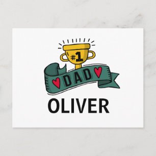Carte Postale Fête des pères personnalisée des noms personnalisé