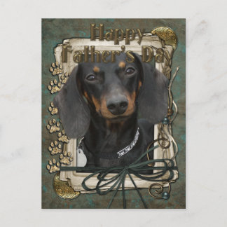 Carte Postale Fête des pères - Poches de pierre - Dachshund - Wi